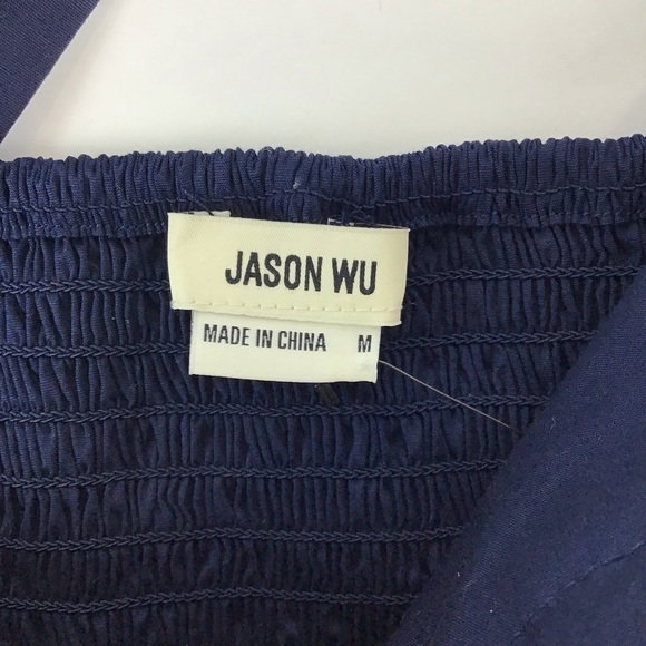 NWT Jason Wu Navy Square Neck Crop Top | Medium - Picture 7 of 10
